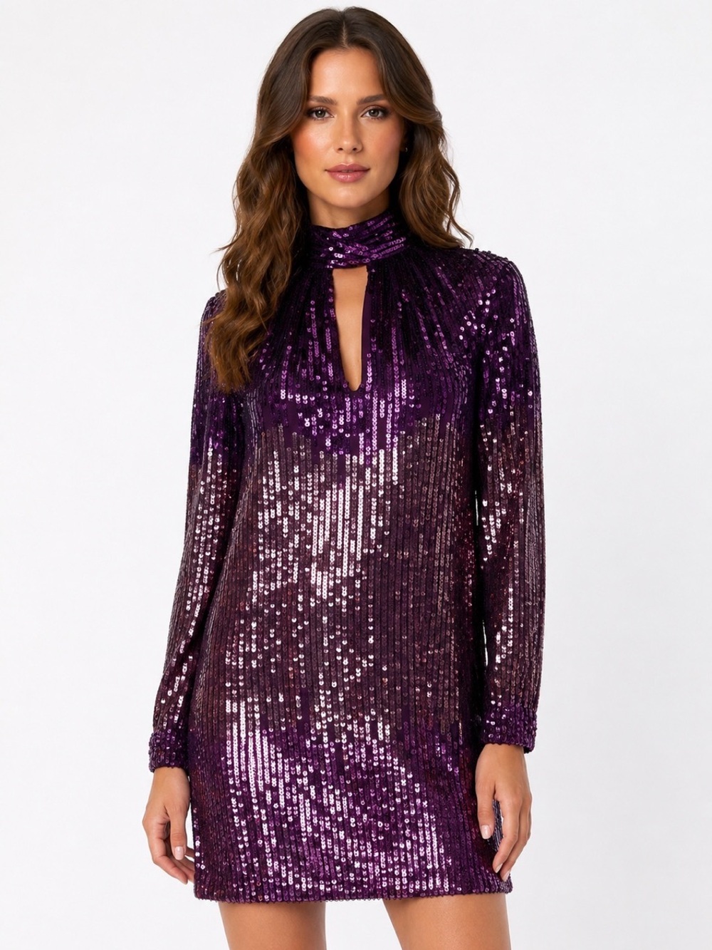 Kate Spade Burgundy Ombré Sequin Shift Dress - Sz 4